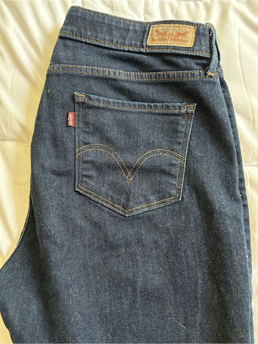 Levi's Women's Dark Blue Perfect Waist 525 Straight leg Jeans